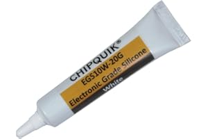 Chip Quik EGS10W-20G Electronics Grade Silicone Adhesive Sealant 20g (0.7oz) Squeeze Tube (White) for Precision Dispensing