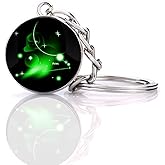 JWPavilion Zodiac 12 Constellation Glow In The Dark Creative Galaxy keychain