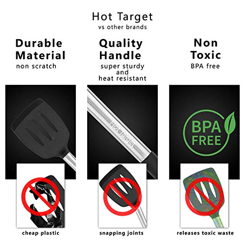 Hot Target 13 Silicone Cooking Utensils Set HeatResistant Stainless