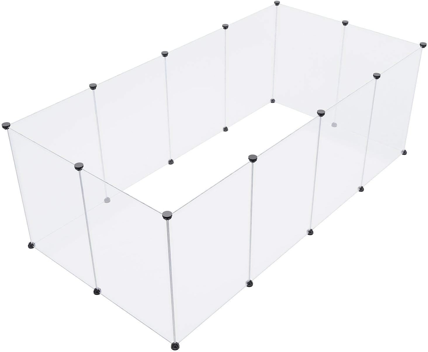 VuHom Dog Playpen Portable Large Plastic Yard Fence for Small Animals