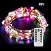 Lights Strings with Remote Control, Ofun 100 Leds Twinkle lights 33 Ft Copper Wire Lights for Indoor Outdoor, Decorative Lights,with Twinkling Feature, Multicolor Leds