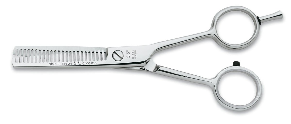 3 Claveles 12757 Hair-Thinning Scissors for Hairdressers - 5.5 Inches