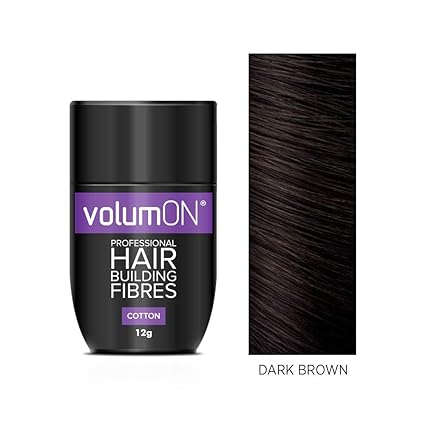 Volumon Professional Hair Gebäude Fibres- Haarausfall Concealer- Baumwoll- 12g- DARK BROWN