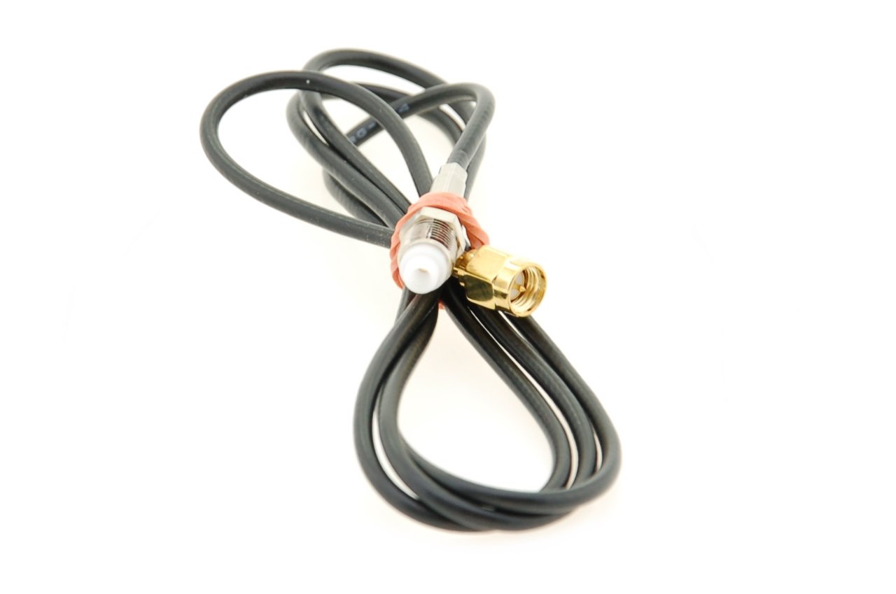 Alda PQ Antenna Extension cable 1m, RG174 for SMA/M to FME/F