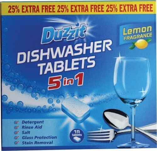 Boxes Of Duzzit Dishwasher Tablets 5 in 1 Lemon Fragrance 60 Tablets (2)