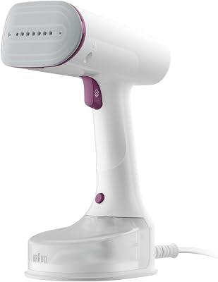 QuickStyle 5 GS5011PU, Plancha Vertical con Doble Placa FreeGlide 3D, Steamer Vertical con Calentamiento Rápido, Vapor 22 g/min, Capacidad 150 ml, 1200W, Blanco/Violeta