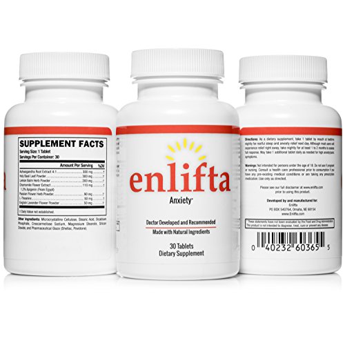 Doctor Developed Enlifta Anxiety Supplement, Herbal Anxiety Pills
