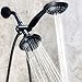 6 Function Dual Shower Head Combo - High Pressure, Adjustable Handheld & Fixed Showerheads With Hose & Diverter And Double Removable Rainfall Spray Heads - Oil-Rubbed Bronze