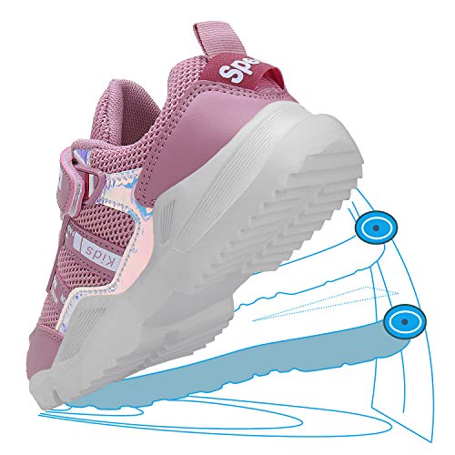 Vivay Kids Girls Sneakers Lightweight Casual Athletic Tennis Walking Shoes for Girls (Little Kid/Big Kid) Pink Size 2 Little Kid