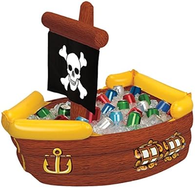 Beistle Company - Inflatable Pirate Ship Cooler 41"x23"x 15"