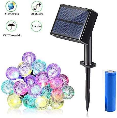 5m Led String Lights, 8 Modest 20 LEDs Solar Fairy Light for Indoor Garden Festival Decorations Waterproof