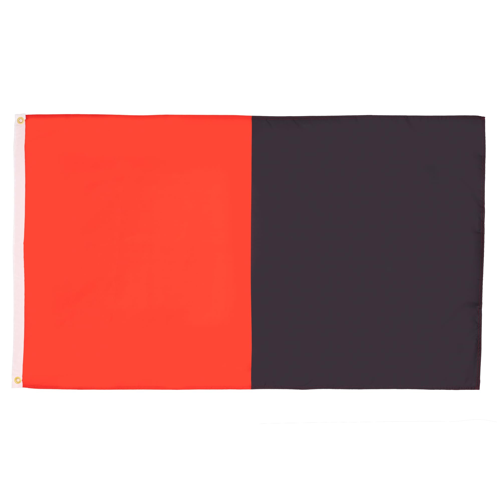 AZ FLAG - Half Red And Black Flag - 2x3 Ft - 100D Polyester Two Colors Banner with Two Metal Grommets - Fade Resistant - Vivid Colors - 2' x 3' Feet - 90x60 Cm