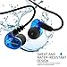 Adorer Sports Headphones RX6 Wired Earphones with Microphone and Memory Earhook, Running Earbuds for iPhone, iPad, Samsung, Smartphone, MP3 Player and more - Blue