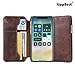 iphone X Case, LippBest [Genuine Leather] [Stand Feature] [Card Slots Vintage Series] Protective Flip Cover [Ultra Slim] Premium iphone X Leather Case for iphone 10 with Wallet (Brown)