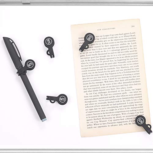 SUNFICON Magnetic Cable Clips Cable Organizers Earbuds Cords Clips Bookmark Whiteboard Noticeboard Fridge Magnets USB Cable Managers Keepers Ties Straps for Home Kitchen,Office,School,5 Pack Black - Thumbnail 2