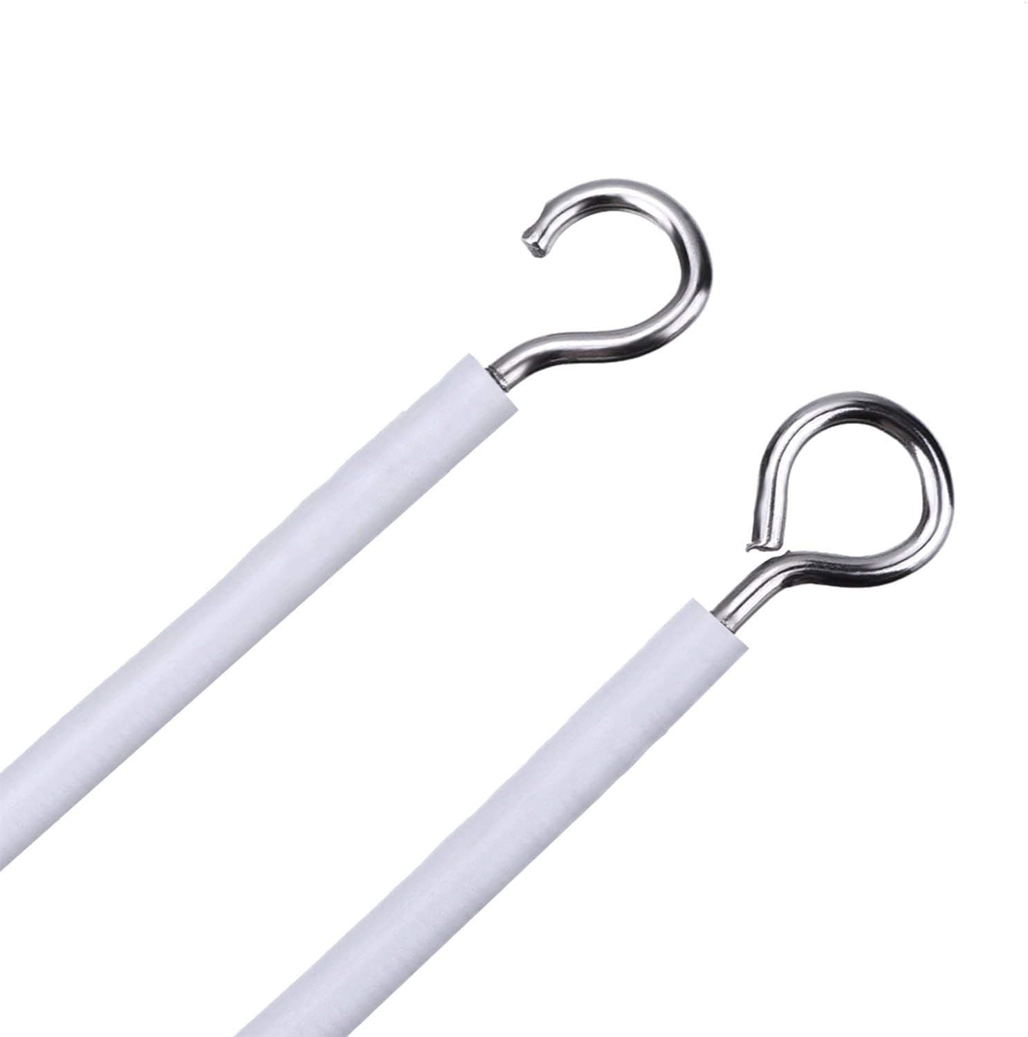 iPEAK Curtain Wire Net Curtain Wire Cord Cable with Hooks and Eyes, White (3 Meter), 3 Metre - Image 4