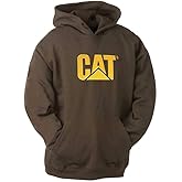 Caterpillar Men's Trademark Hoodies with Embroidered CAT Front Logo, S3 Cord Management System, and Pouch Pocket