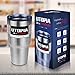 Tumbler - Stainless Steel Double Wall Insulated Large Coffee Mug/Travel Mug for Hot and Cold Drinks - No Sweat Exterior (20 Oz, Stainless Steel)