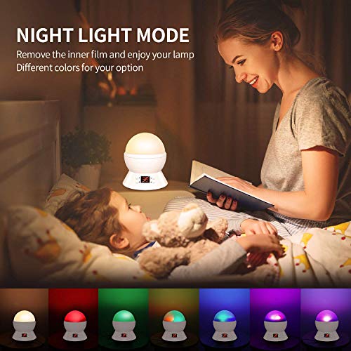 image for FKANT Night Lights for Kids, Star Projector 360-Degree Rotating Multic