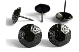 Let's Decorate 100PCS D19mm/0.75" Upholstery Tacks Black Turtle, Decorative Tacks for Sofa, Vintage Furniture Metal Thumb Tac