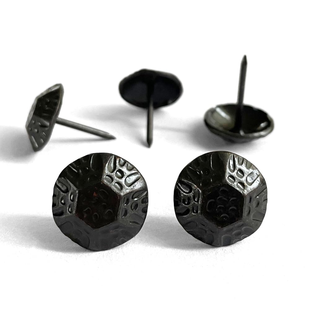 Let's Decorate 100PCS Upholstery Tacks, Decorative Tacks for Sofa, Furniture Metal Thumb Tacks, Home DIY Decorative Nail Heads Nails (19mm Black Turtle)