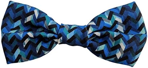 Bow Tie for Dogs - Made of Soft Polyester for Comfort and Style - Easy On/Off and Attaches to All Collars (Collar Not Included) - Machine Washable and Easy to Clean (Regular, Chevron)