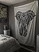 Jaipur Handloom Elephant Tapestry Hippie Tapestry Wall Hanging Hippy Tapestry Bohemian Bedding Bedspread Indian Dorm Decor Psychedelic Tapestry Bed Cover (Queen (84 X 85 inches approx), Black & White)