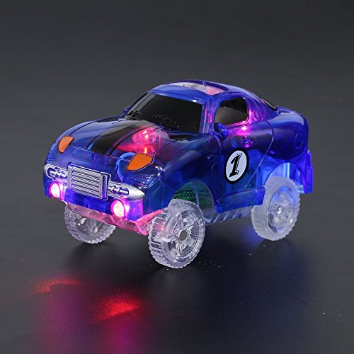 ONTOPON Track Accessory with 2 car Toy- Tunnel with 2 Race Car(Blue + red)