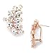 Mariell Rose Gold Cubic Zirconia Crystal Bridal Earrings, Marquis Shape CZ Curved Clusters, Earrings for Wedding, Bridesmaids, Homecoming, Mother of the Bride