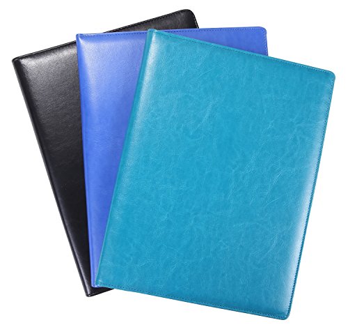 image for Mymazn Portfolio Padfolio Resume Folder with Pocket, Premium Faux Leat