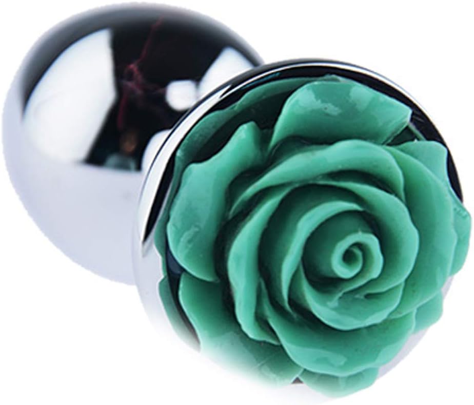 Taidu Rose Flower Smooth Staninless Steel Small Size Training Set for Men and Women - Best Idea for Gift (Green)