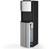 SOOPYK Self Cleaning Bottom Load Water Cooler Dispenser for 3-5 Gallon Bottles,Hot Cold and Room, Child Safety Lock, LED Disp