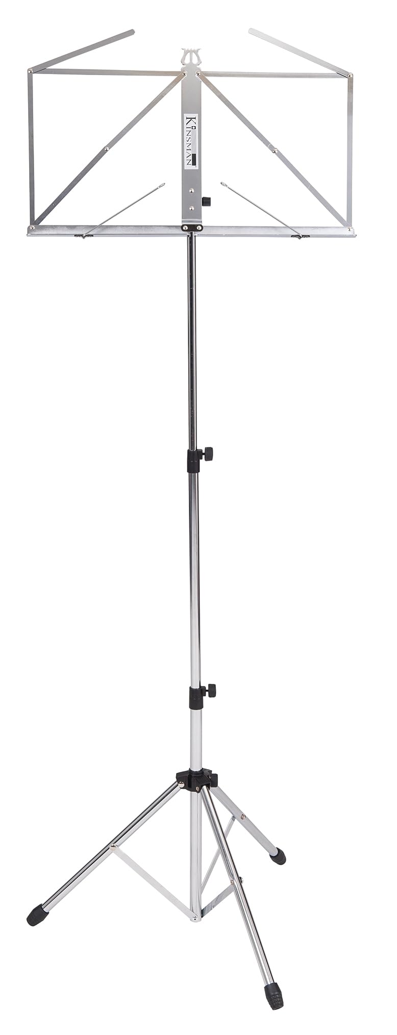 KINSMAN PREMIUM SERIES MUSIC STAND AND BAG - CHROME (OPS55)