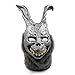 Meelanz Halloween Rabbit MASK Latex Overhead With Fur Halloween Prop, One Size