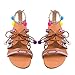 Flat Sandals,Clearance! AgrinTol Women Bohemia Gladiator Leather Sandals Flats Shoes (9, Multicolor)