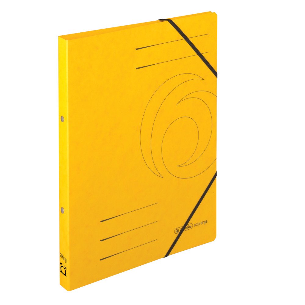Herlitz 11254398 Ring Binder File, A4 with 2-Ring Mechanism, Spine Width 25 mm, Filling Height 14 mm, Colorspan, Black (Pack of 5) Yellow — image 1