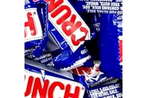 KLUB BULK Crunchy Mini Bars -1.5 lbs Individually Wrapped Crunchy Bars, Perfect for Snacking, Sharing, and Parties - Delicious Milk Chocolate with Crisped Rice(24 oz)