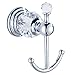 AUSWIND Antique Chrome Coat Hook Clear Crystal Bath Towel Hooks 2 Hangers Wall Mounted Zinc Material WT