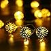 LUCKLED Moroccan Ball Battery Operated String Lights, 10ft 30 LED Fairy Decorative Lantern Lights Lighting for Home, Garden, Patio, Lawn, Party and Holiday Decorations (Yellow)
