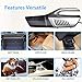 DEENKEE silver High LED Light, 12V 120W Wet/Dry Auto Portable Vacuum Cleaner for Car Interior Cleaning, 16.4FT Power Cord with Carry Bag