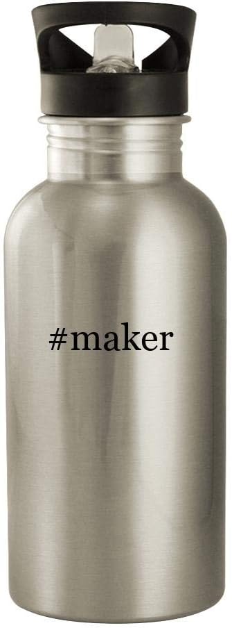 #maker - 20oz Stainless Steel Water Bottle, Silver