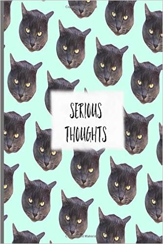 Serious Thoughts Russian Blue Cat Journal Notebook Or Diary 6