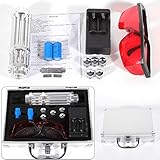 Blue Laser Pointer, 5W 450nm High Power Blue Laser Pointer Visible Beam Pen 5 Heads+Case+Battery+Charger+Goggles (USA Stock)