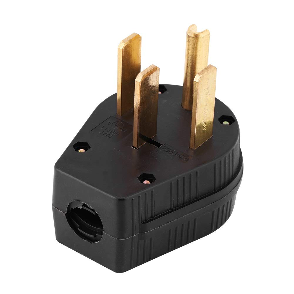 50A 125/250V Straight Blade Angle Four Pin US Plug NEMA 14 ...