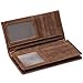 Itslife Men's RFID Vintage Look Genuine Leather Long Bifold Wallet Checkbook Wallets for Men