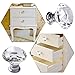 Rbenxia 30mm Glass Diamond Shape Cabinet Knob Cupboard Drawer Pull Handle Used for Cabinet or Drawer Pack of 10pcs