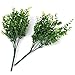 DTOL 2 x Artificial Plants,Plastic Greenery Shrubs UV Resistant Fake Outdoor Plants Plastic Shrubs for Farmhouse Home Garden Wedding Indoor Outside Decor (Green)
