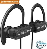 Sport Bluetooth Headphones - EXCLUSIVE 2018 - Best Wireless Running Headphones - Sport Earbuds with Mic - IPx7 Waterproof Outdoor Bluetooth Headphones - HD Stereo Wireless Headphones for Women Men