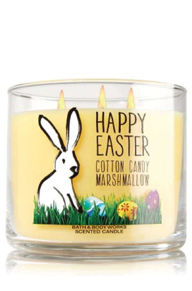 Bath Body Work 3 Wick Candle In Easter Cotton Candy Marshmallow