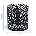 Votive Candle Holders - Flameless Tea Light Votive Wraps - 48 Black Colored Laser Cut Decorative Wraps Flickering LED Battery Tealight Candles (not Included) - Frux Home and Yard